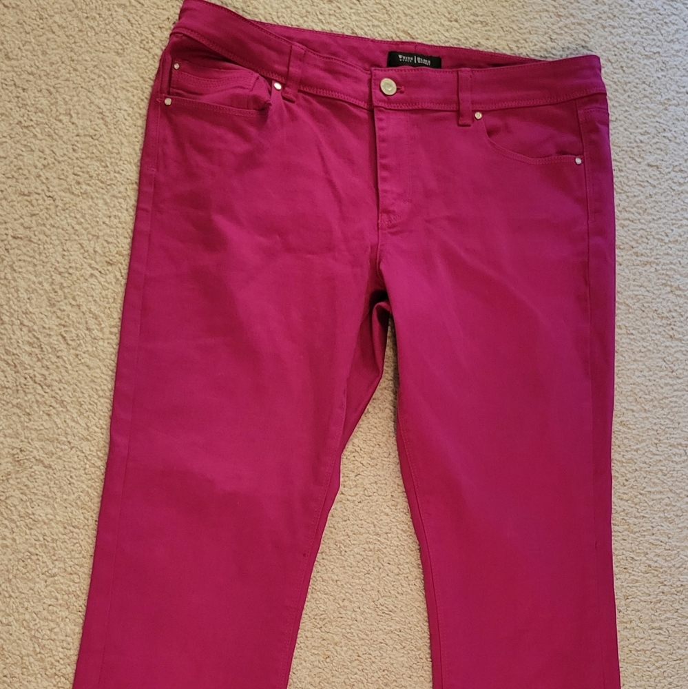 White House Black Market Magenta Jeans